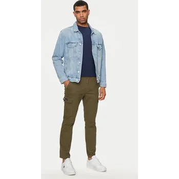 Pánská móda Tommy Jeans Kalhoty z materiálu Austin DM0DM18940 Zelená Slim Fit 38_32