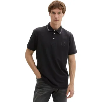 Pánské tričko TOM TAILOR® PÁNSKÉ POLO S KRÁTKÝM RUKÁVEM - ČERNÁ XXL