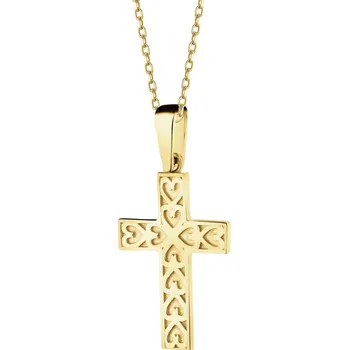 Přívěsek Zlatý přívěsek - kříž - AP539-8293