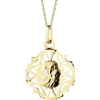 Přívěsek Zlatý přívěsek - medailon Panny Marie Čenstochovské - AP539-9034