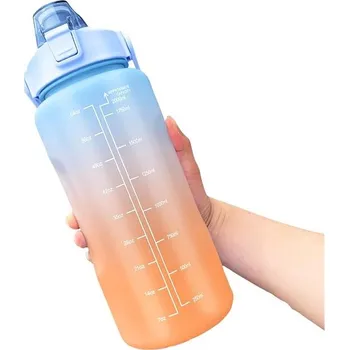 Kempingové nádobí Flamenco Mystique Přenosná láhev na vodu, 2 l s držákem, modrá