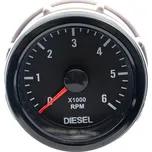 Přídavný otáčkoměr - Youngtimer Rally pro dieselové motory 0-6000 ot. - s LED podsvícením