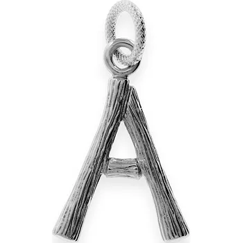 Souprava šperků MPM Ocelový unisex nerezový přívěsek "A" 70213 - stříbrné barvy