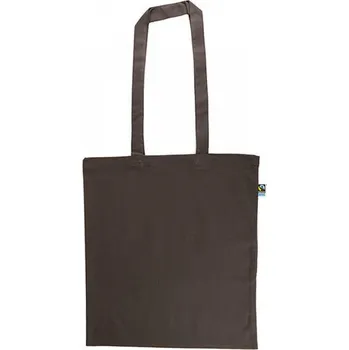 Nákupní taška Printwear Lehká bavlněná Fairtrade taška s dlouhými uchy Barva: Šedá grafitová, Velikost: 38 x 42 cm XT600N