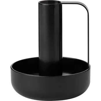 Svícen Svícen na kónickou svíčku IDA 10 cm, černá, železo, Stelton
