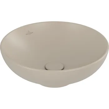 Umyvadlo Villeroy & Boch Loop & Friends umyvadlo 42x42 cm kulatý na pult hnědá/béžová 4A4600AM