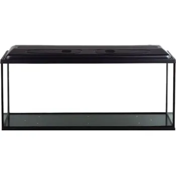 Akvárium Akvarium s osvětlením DIVERSA 200 l rovný černý LED EXPERT bílé 1 trubice