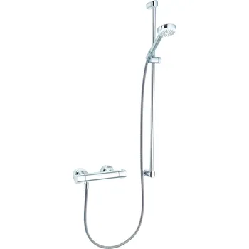 Sprchový set Kludi Logo Shower Duo sprchová sada na stěnu s termostatem chrom 6857805-00