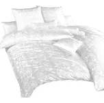 Dadka Povlečení damašek Jiřiny bílé 140x200, 70x90 cm