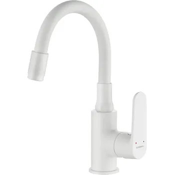 Vodovodní baterie Kuchinox Dima umyvadlová baterie stojící bílá BQD621D