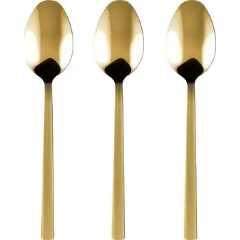 Příbor DuraHome Lžíce polévková PIANO, 3 ks, lesklá, zlatá