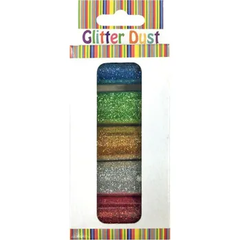 Vánoční dekorace Sypké glitry 5 odstínů po 6 g