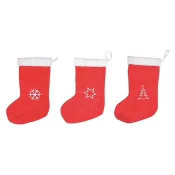 Vánoční dekorace Punčocha plyšová mikulášská červená 40 cm