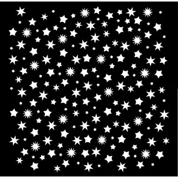 Stamperia Plastová šablona 18x18cm hvězdy
