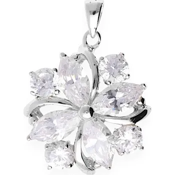 Souprava šperků MPM Dámský ocelový nerezový přívěsek Floral Elegance - stříbrné barvy SPD.8260