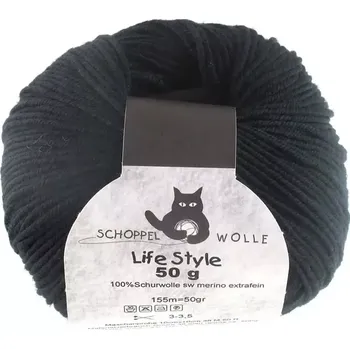 Příze Schoppel wolle Life Style 880 Schwarz (Příze Life Style 880 Schwarz)