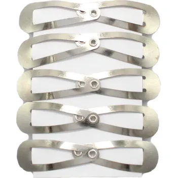 Menší kovové stříbrné sponky, 10 ks