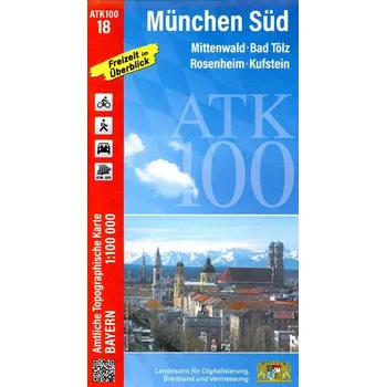 ATK100-18 München Süd (Amtliche Topographische Karte 1:100000) - Landesamt für Digitalisierung, Breitband und Vermessung