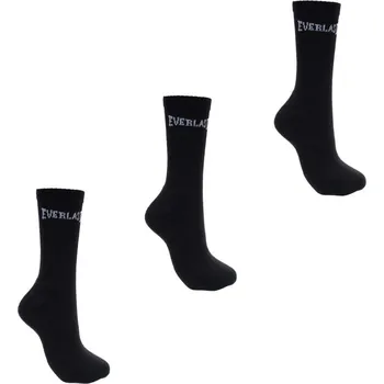 Pánské ponožky Everlast 3 Pack Crew Socks Mens Black Mens 7-11