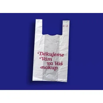 Nákupní taška Taška mikrotenová 10kg "DĚKUJEME" extra silná [200 ks]