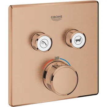 Vodovodní baterie Grohe Grohtherm SmartControl vanová baterie pod omítku s termostatem Brushed Warm Sunset 29124DL0