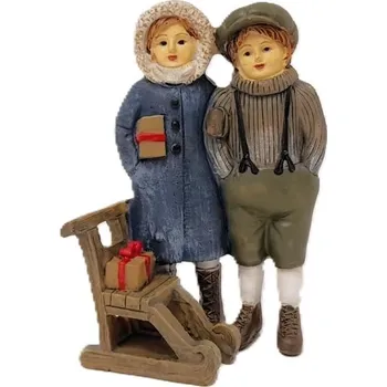 Figurka Prodex Import Dívka s chlapcem dekorační figura