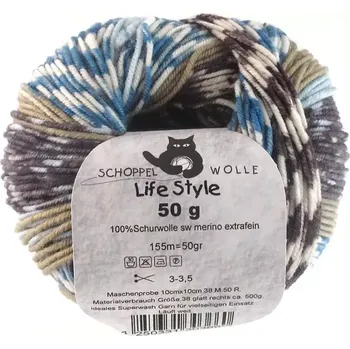 Příze Schoppel wolle Life Style magic 1861 Blautopf (Příze Life Style magic 1861 Blautopf)