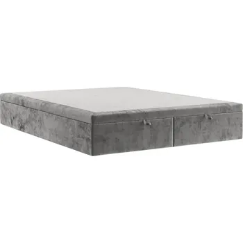 Postel Maison de Rêve Šedá čalouněná dvoulůžková postel HICKORY 140 x 200 cm s úložným prostorem