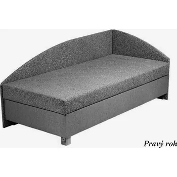 Postel Postel zvýšená s čely Roman 90cm pravá Šedá