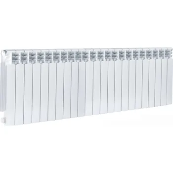 Radiátor Deskový HLINÍKOVÝ radiátor G500F 24-segmentový WHITE universální BOČNÍ (SADA)
