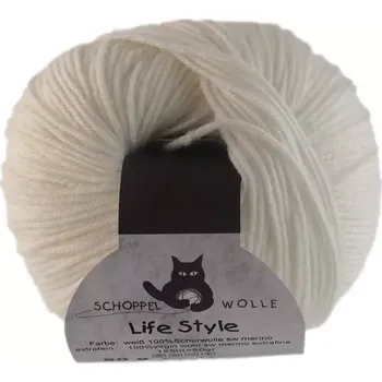 Příze Schoppel wolle Life Style 990 Weiss (Příze Life Style 990 Weiss)