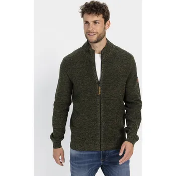 Pánský svetr SVETR CAMEL ACTIVE KNITTED JACKET LEAF GREEN