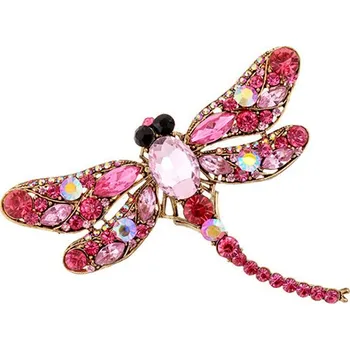 Brož Amparo Miranda® Brož Vážka BR0235, Barva Růžová