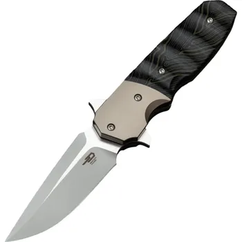 kapesní nůž Bestech FREEFALL S35VN, Stonewash+Flat satin, Titan+Černá Zelená G10, Bronz BT2007A