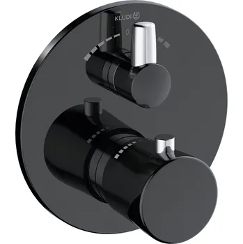 Vodovodní baterie Kludi Balance vanová baterie pod omítku s termostatem černá 528108775