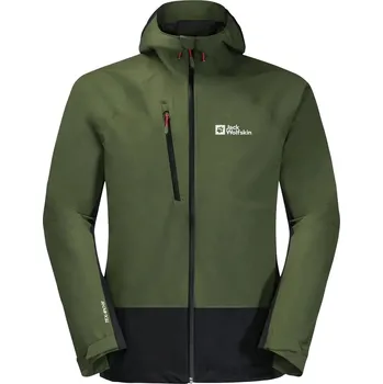 Pánská větrovka Tmavě zelená pánská hardshellová bunda Jack Wolfskin Eagle Peak 2l Jkt M 1112993-4129 Velikost: M