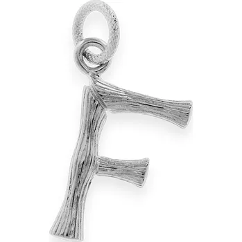 Souprava šperků MPM Ocelový unisex nerezový přívěsek "F" 70213 - stříbrné barvy