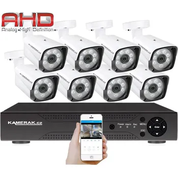 Kompletní kamerový systém 8 kamerový set AHD WN8-60A 2MPx-1080P, CZ menu