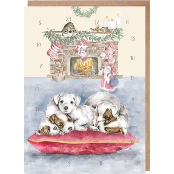 Wrendale Designs Přání s adventním kalendářem Wrendale Designs "All I Want for Christmas" - Pejsci