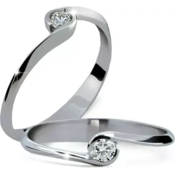 Prsten Dámský prsten zlato 585/1000 přírodní diamant 0.115 ct G/SI DF1914 velikost 57