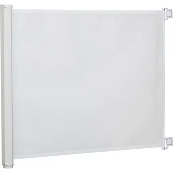 Dětská zábrana Schodišťová branka PawHut výsuvná bezpečnostní branka do dveří bezpečnostní přepážka PVC bílá 115x82,5 cm pro děti a domácí zvířata | Aosom.de