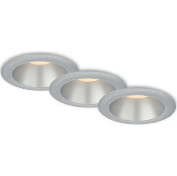 Koupelnové svítidlo Briloner 7041-034-SADA 3x LED Koupelnové podh. svítidlo LED/4,9W/230V stříbrná