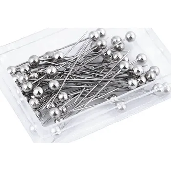 Špendlíky, STŘÍBRNÁ, 3,8 cm, 100ks/bal.