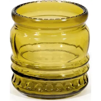 Váza Hřbitovní skleněná váza 9 cm kouřová