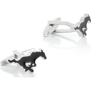 Manžetový knoflíček Manžetové knoflíčky pádící, běžící kůň Stříbrná