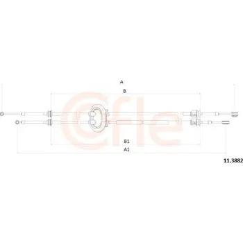 Tažné lanko, ruční převodovka COFLE 11.3882