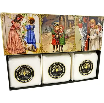 Mýdlo English Soap Company ESC - Luxusní vánoční mýdla Koření & Švestka 3ks - 100 g