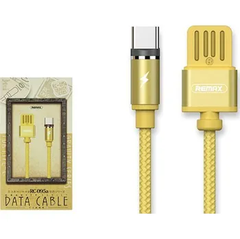 USB-C datový kabel s LED light magnetický Remax RC-095a Zlatý