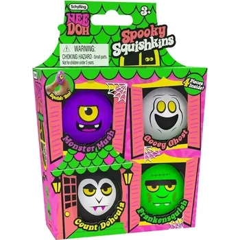 Cestovní hra Schylling NeeDoh Strašidelný dům se 4 mačkacími míčky