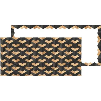 Obálka Dárková obálka na peníze nebo poukázky černo-hnědá 10x21 cm